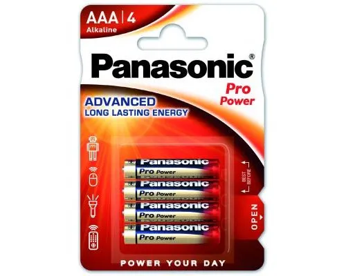 Батарейка Panasonic AAA LR03 Pro Power * 4 (LR03XEG/4BP)