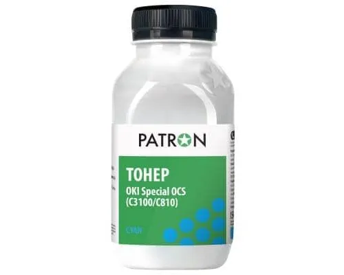 Тонер OKI C3100/C3200/C810 CYAN 50г OCS Patron (OCS-C-050)