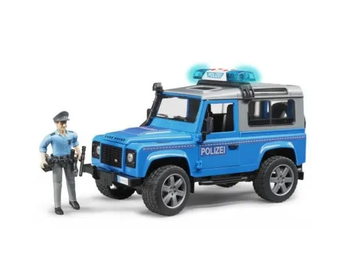 Спецтехніка Bruder Джип поліцейський Land Rover Defender і фігурка поліцейськог (02597)