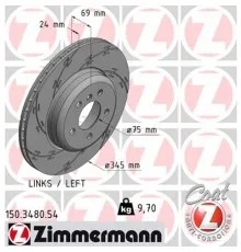 Гальмівний диск ZIMMERMANN 150.3480.54