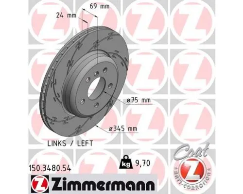 Тормозной диск ZIMMERMANN 150.3480.54