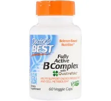 Вітамін Doctor's Best B-Комплекс, Fully Active B Complex, 60 гелевих капсул (DRB-00501)