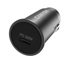 Зарядний пристрій Canyon PD 20W Pocket size car charger (CNS-CCA20B)