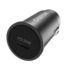 Зарядний пристрій Canyon PD 20W Pocket size car charger (CNS-CCA20B)