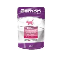 Вологий корм для кішок Gemon Cat Wet Kitten курка 100 г (8009470300896)