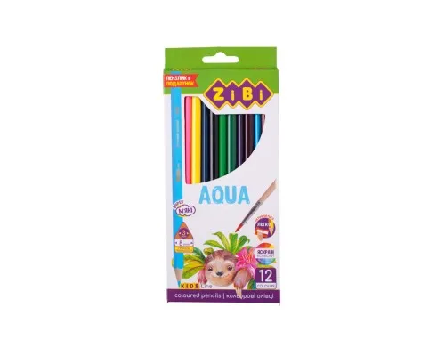 Карандаши цветные ZiBi Kids line AQUA акварельные 12 шт (ZB.2475)