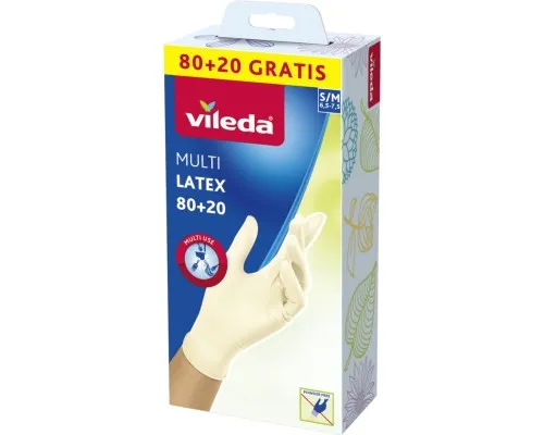 Перчатки хозяйственные Vileda Glove Multi размер S/M 100 шт. (4023103197978)