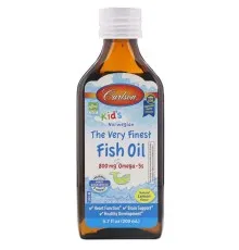 Жирні кислоти Carlson Риб'ячий Жир для Дітей, Лимонний Смак, Kid's Fish Oil Lemon, (CAR-01543)