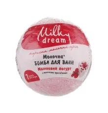 Бомбочка для ванны Milky Dream Молочная Малиновый йогурт с молочными протеинами 100 г (4820205300622)