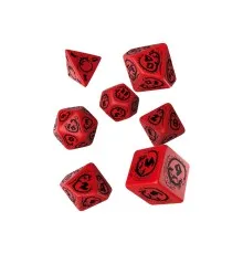 Набор кубиков для настольных игр Q-Workshop Dragons Red black Dice Set (7 шт) (SDRA04)