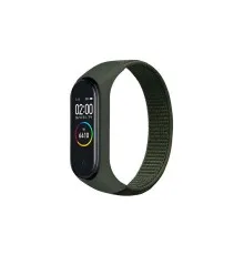 Ремешок для фитнес браслета BeCover Nylon Style для Xiaomi Mi Smart Band 5/6 Khaki (705424)