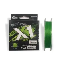 Шнур Favorite X1 PE 4x 150m 0.6/0.128mm 12lb/5.4kg Light Green (1693.11.28)