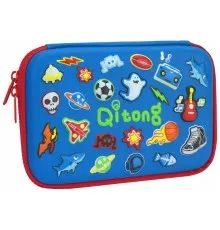 Пенал Cool For School з тисненням 1 відділення Блакитний (QT-5638-Blue)