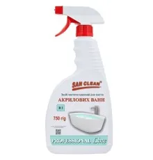 Спрей для чистки ванн San Clean Prof Line для мытья акриловых ванн 750 г (4820003544235)