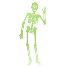 Украшение декоративное YES! Fun Хэллоуин "Скелет" 90 см, светящийся во тьме (974353)