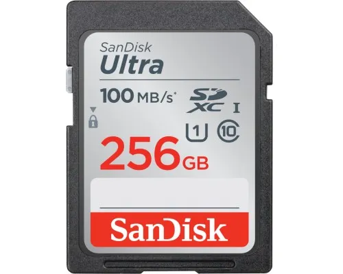 Карта памяти SanDisk 256GB SD class 10 UHS-I Ultra (SDSDUNR-256G-GN3IN)