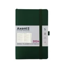 Тижневик Axent 2024 Partner Soft Skin 125 x 195 мм, темно-зелений (8509-24-23-A)