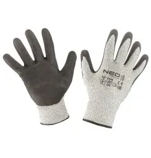 Захисні рукавички Neo Tools нітрилове покриття, поліефірний трикотаж, р.10, сірий (97-610-10)