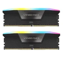 Модуль пам'яті для комп'ютера DDR5 64GB (2x32GB) 5600 MHz Vengeance RGB Black Corsair (CMH64GX5M2B5600C40)