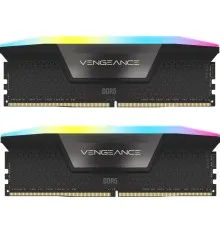 Модуль памяти для компьютера DDR5 64GB (2x32GB) 5600 MHz Vengeance RGB Black Corsair (CMH64GX5M2B5600C40)