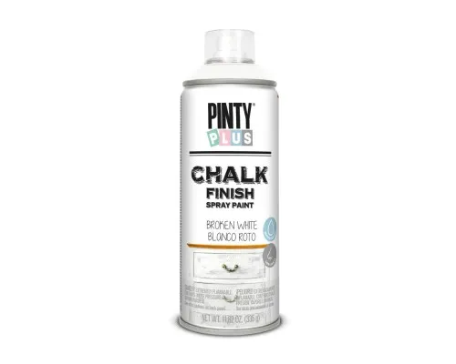 Фарба-аерозоль Pintyplus на водній основі Chalk-finish, Біла, 400 мл (8429576229806)