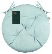 Подушка на стул Ardesto Oliver, круглая 40 см, 100% хлопок, нап-ч: 50% холоф, 50% пп, бирюза (ART03OT)