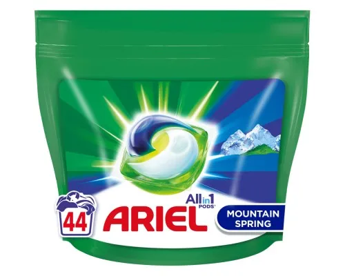 Капсули для прання Ariel Pods Все-в-1 Гірське джерело 44 шт. (8001090337108)
