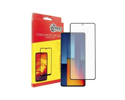 Скло захисне Dengos Full Glue POCO M6 Pro (black) (TGFG-360)