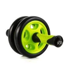 Ролик для преса PowerPlay подвійний Dual-Core Ab Wheel Чорно-зелений (PP_4327_Black/Green)