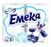 Туалетний папір Emeka White 3 шари 4 рулони (3800024035210)