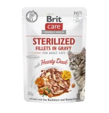 Вологий корм для кішок Brit Care Sterilized Fillets in Gravy Hearty Duck (8595602565283)