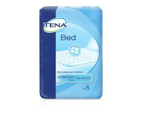 Пеленки для младенцев Tena Bed Plus 60х60 см, 5шт (7322540247893/7322540801910)