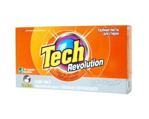 Серветки для прання LG Tech Revolution Квітковий аромат Аркушевий порошок 20 шт. (8801051202793)