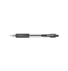 Ручка кулькова Stanger автоматична 1,0 мм, з грипом, чорна (18000300039)