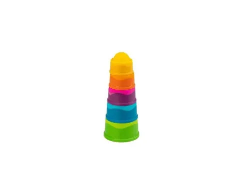 Розвиваюча іграшка Fat Brain Toys Пірамідка тактильна Чашки dimpl stack (F293ML)