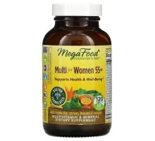 Мультивітамін MegaFood Мультивітаміни для жінок 55+, Multi for Women 55+, 120 табле (MGF-10327)
