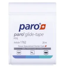 Зубна нитка Paro Swiss glide-tape стрічка тефлонова 20 м (7610458017623)