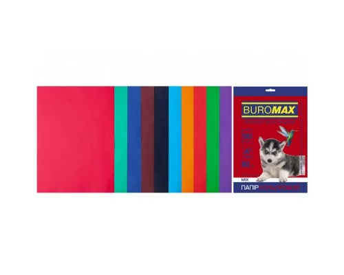 Папір Buromax А4, 80g, DARK+INTENSIVE, 10colors, 50sh (BM.2721950-99)