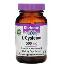 Аминокислота Bluebonnet Nutrition L-Цистеин 500 мг, L-Cystein, 60 вегетарианских капсул (BLB0038)
