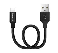Дата кабель USB 2.0 AM to Lightning 0.25m black ColorWay (CW-CBUL048-BK)