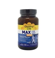 Витаминно-минеральный комплекс Country Life Мультивитамины и Минералы для Мужчин, Max for Men, 120 табл (CLF-08136)