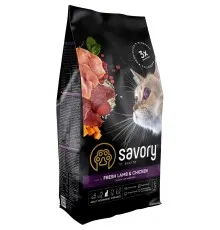 Сухий корм для кішок Savory Adult Cat Steril Fresh Lamb and Chicken 2 кг (4820232630112)
