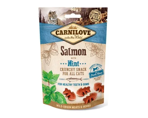 Ласощі для котів Carnilove Crunchy Snack з лососем і мятою 50 г (8595602527175)