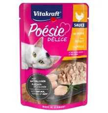 Вологий корм для кішок Vitakraft Poésie Délice pouch курка в соусі 85 г (4008239352842)