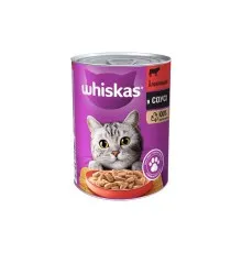 Консервы для кошек Whiskas с говядиной в соусе 400 г (5900951305382)