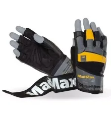 Рукавички для фітнесу MadMax MFG-880 Signature Black/Grey/Yellow L (MFG-880_L)