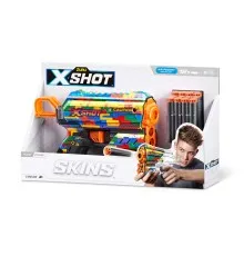 Іграшкова зброя Zuru X-Shot Швидкострільний бластер Skins Flux Striper (8 патронів) (36516K)