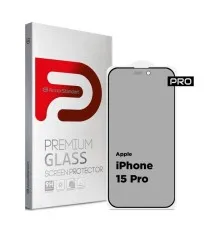 Скло захисне Armorstandart Pro Anti-spy Matte Apple iPhone 15 Pro Black (ARM73170)