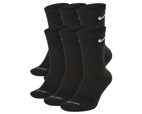 Шкарпетки Nike U NK ED PLS CSH CRW 6PR-132 SX6897-010 34-38 6 пар Чорні (193658363617)