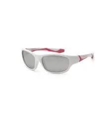 Детские солнцезащитные очки Koolsun Sport бело-розовые 3-8 лет (KS-SPWHCA003)